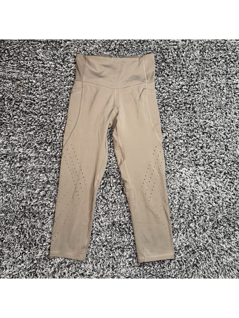 Women's Training High-Waisted Capri Leggings 20"-C9 Champion-Khaki XS